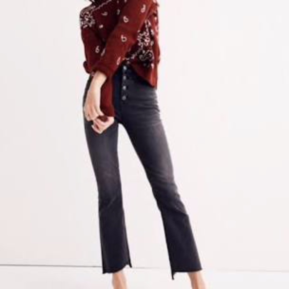 Madewell Denim - Cali Demi Button Rise Asymmetrical Hem